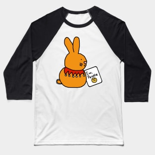 Bunny Rabbit Says Ew People Baseball T-Shirt